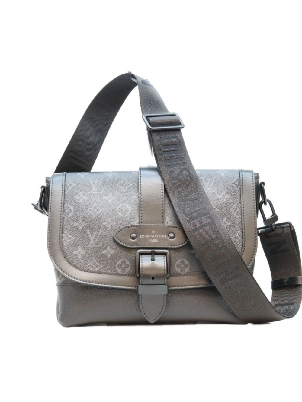Louis Vuitton Monogram Eclipse Saumur Messenger Shoulder Bag